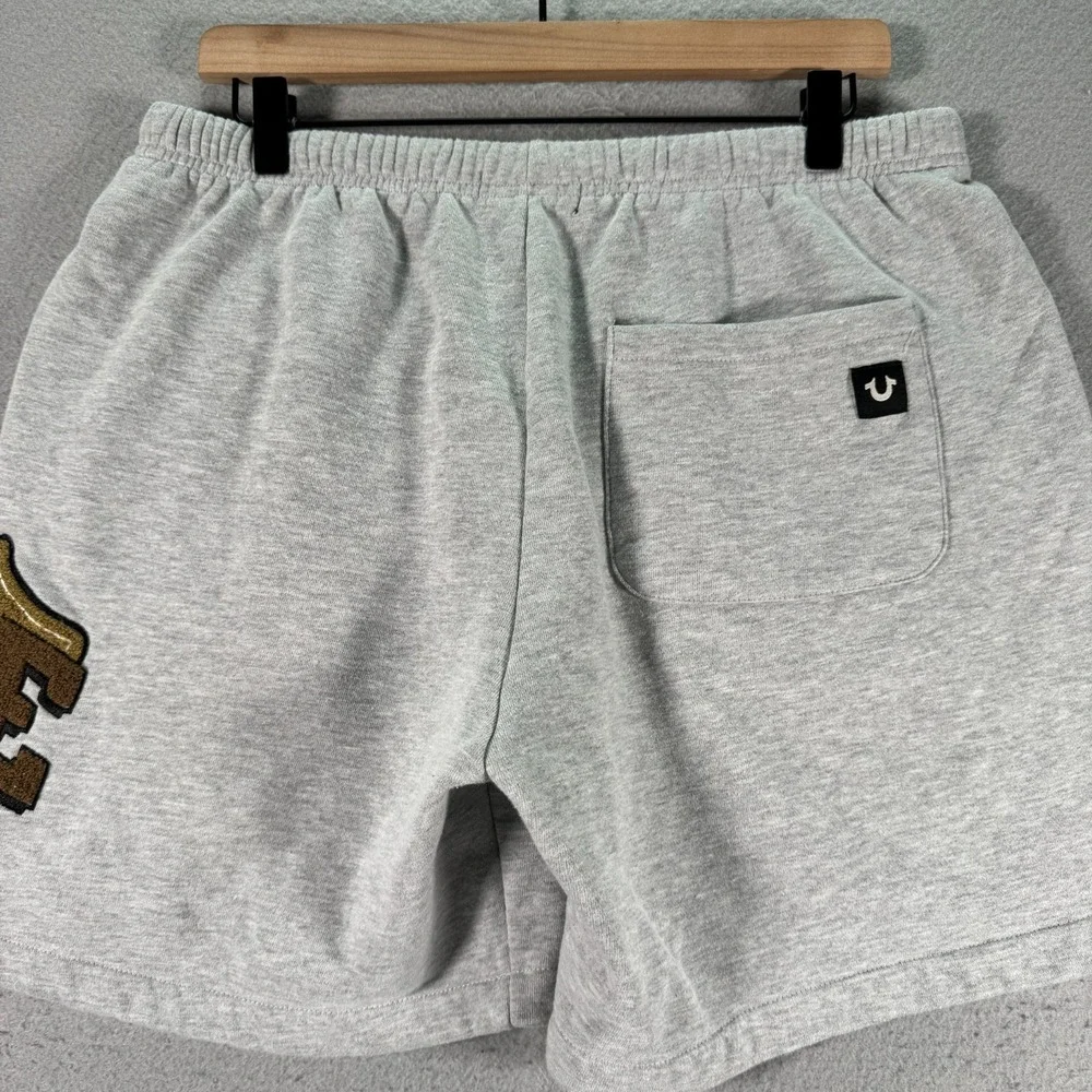 True Religion Relaxed Jogger‎ Shorts Men Medium Gray Comfort Classic Athleisure
